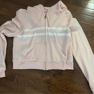 Hollister Light Pink Hoodie with White Accents
